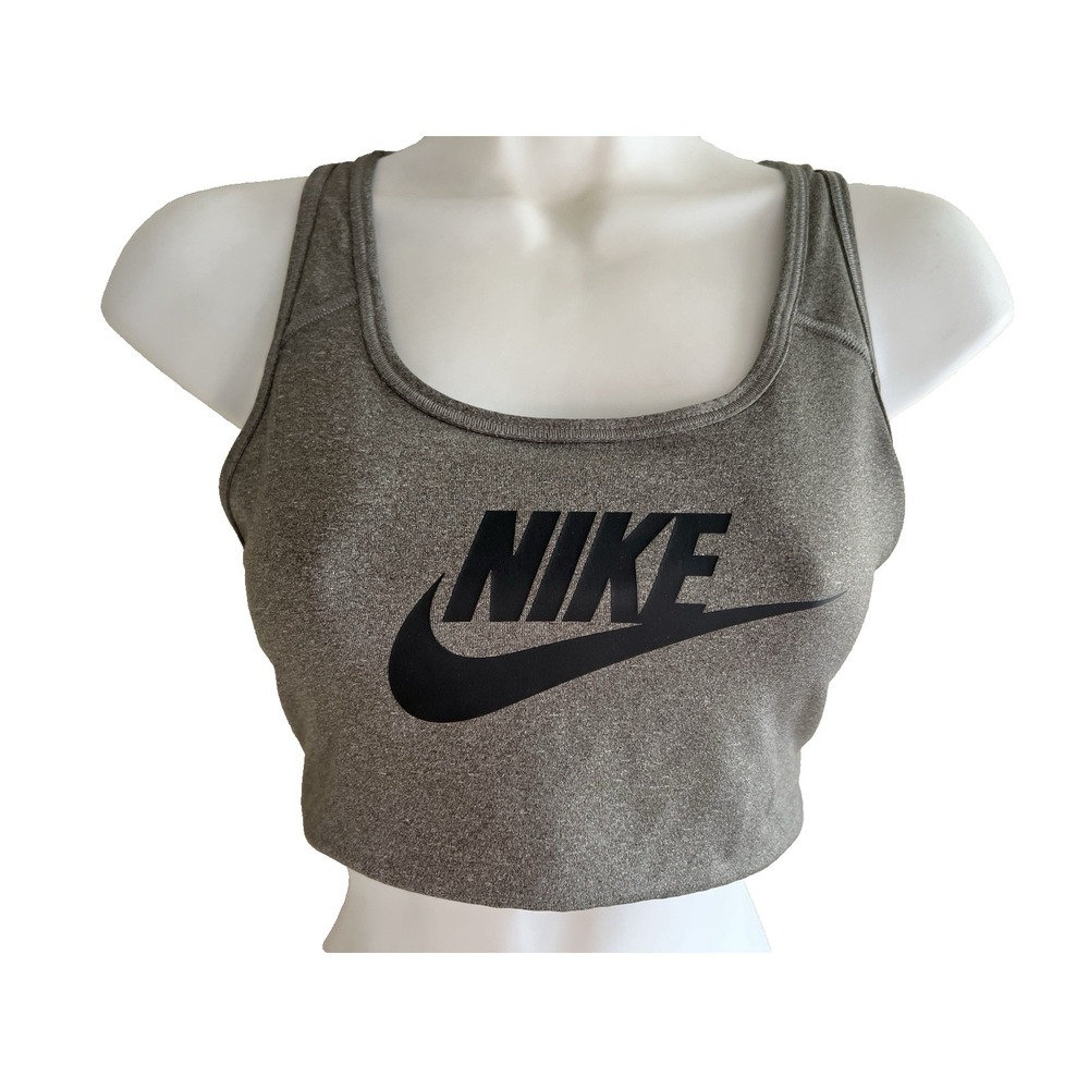 Nike Dri-Fit‎ Sportswear Bra Medium Gray Wireless Women Clothing